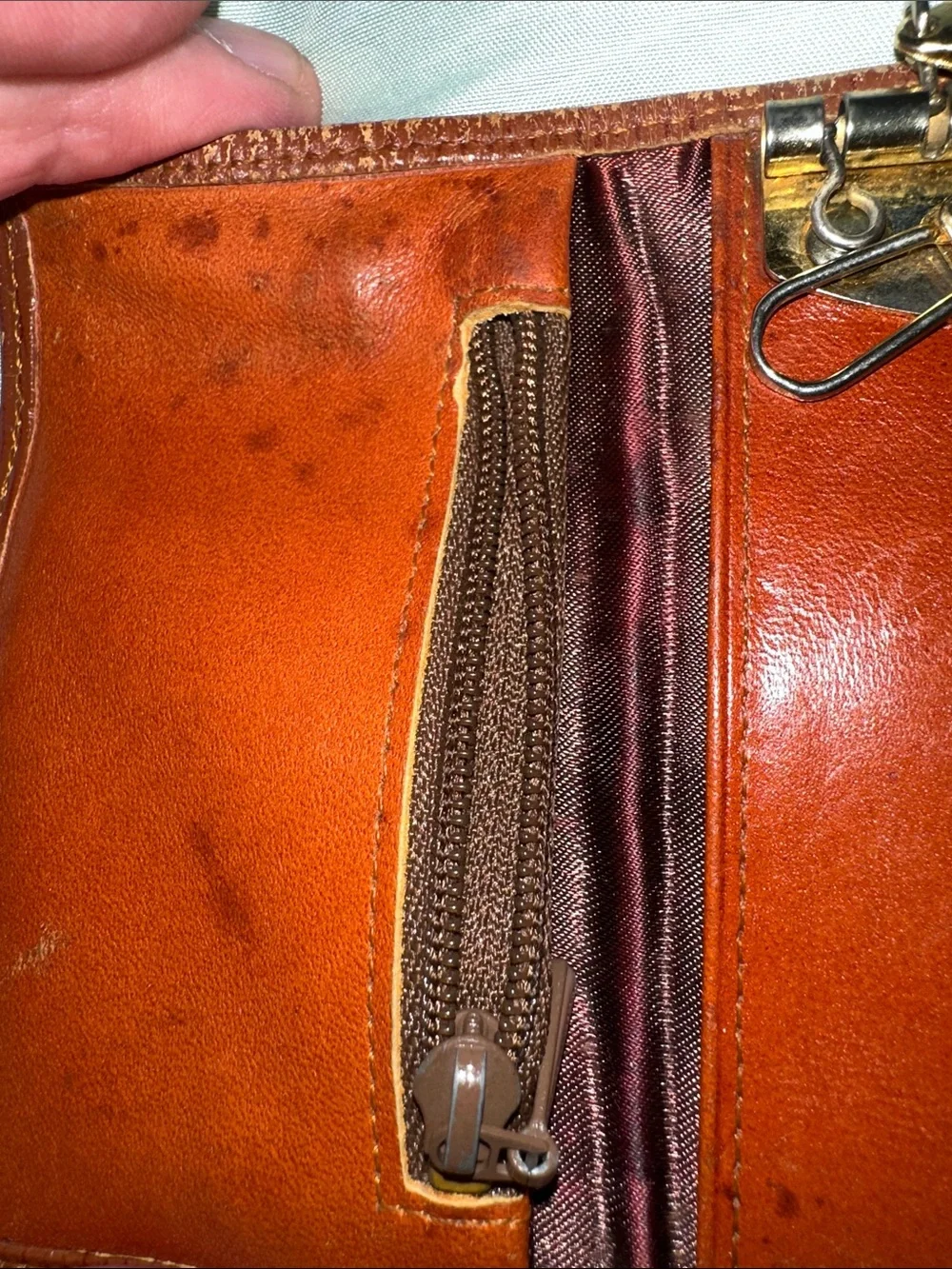 Louis Vuitton Embossed Epi Leather Card Holder in Brown